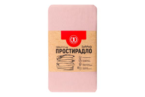 Простирадло пудрове 180х215см №1475460 ТМ "1" 1шт