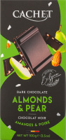 Шоколад Cachet 100г pear&almonds
