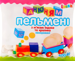 Пельмени замороженные с мясом индейки и кролика Ма-ню-ням Laska м/у 600г