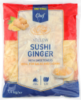 Імбир білий маринований з підсолоджувачами Sushi Ginger METRO Chef м/у 1.4кг