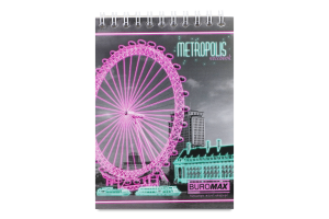 Блокнот н/пруж. Buromax Metropolis А6 48 арк. кл. салат.