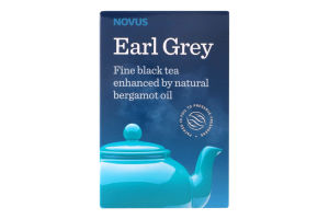 Чай чорний цейлонський байховий з олією бергамоту Earl Grey Novus к/у 100г