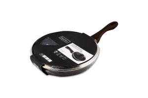 Сковорода Chocolate Line литий алюміній протипригарне покриття з кришкою 28см Lessner