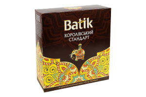 Чай черный байховый цейлонский мелкий Королевский стандарт Batik в/с к/у 100х2г
