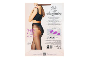 Колготки женские Elegante Fleur Ajour top 40den 4 bronz