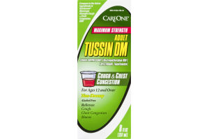 CareOne Adult Tussin DM Cough & Chest Congestion Maximum Strength Non-Drowsy