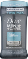 Dove Men + Care Antiperspirant Clean Comfort - 2 PK