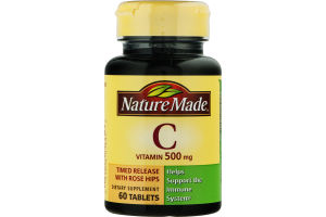 Nature Made C Vitamin 500mg Tablets - 60 CT