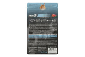 Корм д/котів з лососем білою рибою та свіжою індичкою сухий 400г AnimAll