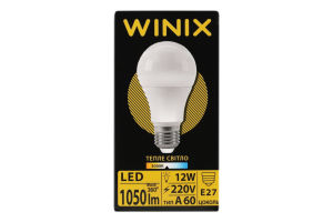 Лампа тепле світло A60 12W E27 3000K LED Winix 1шт