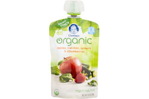 Gerber Organic Baby Food Apples, Zucchini, Spinach & Strawberries