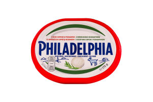 Сыр 37% мягкий с добавлением козьего сыра и розмарина пастеризованный Philadelphia п/у 175г