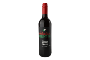 Вино Rosso Secco червоне сухе 11,5% 0,75л Celentano