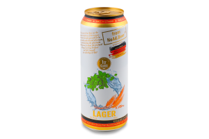 Пиво 0.5л 4.1% пастеризованное Лагер 1-й класс NoAd.Beer ж/б