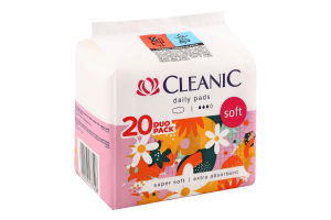 Прокладки гігієнічні Cleanic Soft Duo pack денні