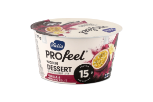 Снек сирковий протеїновий Ваніль та маракуйя безлактозний 175г стакан Valio PROfeel