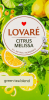 Бленд чаю трав'яного та зеленого байхового дрібного з ароматом лимона Citrus melissa Lovare к/у 24х1.5г