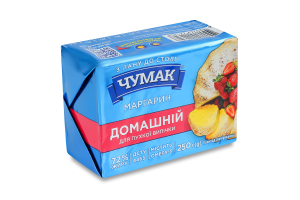 Маргарин 72% столовый Домашний для пышной выпечки Чумак м/у 250г
