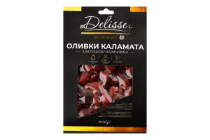 Оливки з кісточкою мариновані Каламата Delisse к/у 250г