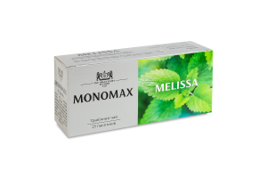 Чай трав'яний з додаванням чаю зеленого байхового дрібного та ароматом лимону Melissa Monomax к/у 25x1.5г