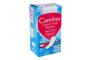 Прокладки щоденні гігієнічні Fresh scent Normal М'якість бавовни Carefree 34шт