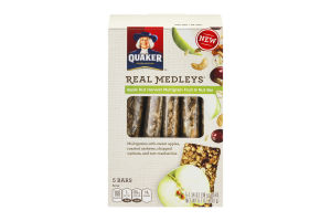 Quaker Real Medleys Apple Nut Harvest Multigrain Fruit & Nut Bar - 5 CT