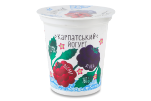 Йогурт 2.2% десертный с наполнителем Лесные ягоды Карпатский Галичина ст 260г