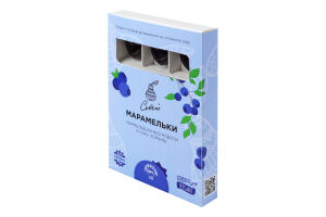 Мармелад ручної роботи з соку чорниці Марамельки Сетно к/у 60г