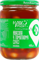 Фасоль в томатном соусе консервированная стерилизованная Наш продукт і К с/б 450г