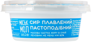 Сир плавлений Янтар з грибами пастоподібний 60% 100г стакан Міськмолзавод №1