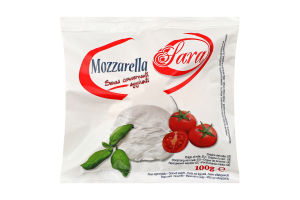 Сыр 40% свежий мягкий из коровьего молока в рассоле Mozzarella Sara м/у 200г