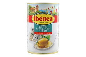 Оливки з блакитним сиром Iberica з/б 300г