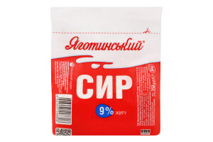 Сир кисломолочний 9% Яготинський м/у 350г