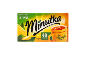 Чай черный ароматизированный с лимонным вкусом Minutka к/у 40х1.4г