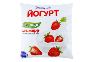 Йогурт Дживальдіс Полуниця 1,5% В*