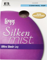 L'eggs Silken Mist Ultra Sheer Leg Control Top Run Resistant Nude B