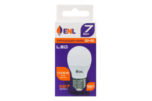 Лампа светодиодная LED 4100K 7W E27 G45 №G45Е277ENLN Enl 1шт