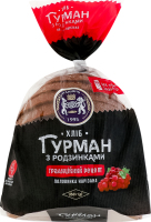Хліб половинка в нарізці з родзинками Гурман Кулиничі м/у 350г