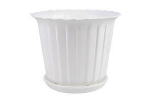 Горщик д/квітів Тюльпан білий 2,7л 21*13,5*16см з піддоном Еталон-С