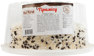 Торт бісквітний Тірамісу Калачі п/у 1кг