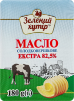Масло солодковершкове 82.5% Екстра Зелений хутір м/у 180г