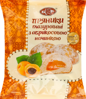 Пряники глазуровані з абрикосовою начинкою БКК м/у 300г
