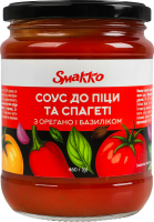 Соус з орегано і базиліком До піци та спагеті Smakko с/б 460г