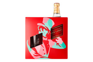 Набор Виски 0.7л 40% Red label + 1 стакан 270мл Johnnie Walker к/у 2шт