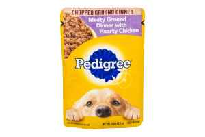 Pedigree Dog Food Meaty Ground Dinner with Hearty Chicken