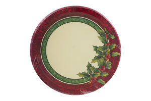 Smart Living Holiday Festive Greenery Plates 8 3/4 in dia - 8 CT