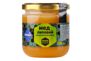 Мед натуральный цветочный монофлорный Липовый Премія с/б 250г