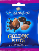 Драже Мигдаль у чорному шоколаді Golden nuts Millennium м /у 50г