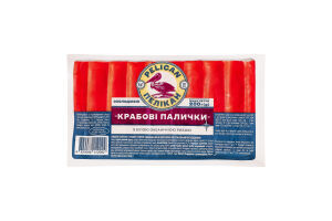 Палочки крабовые с белой океанической рыбой Пелікан охл в/у 200г