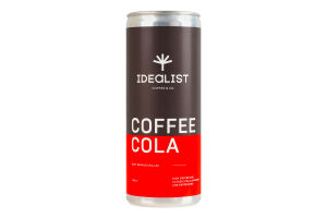 Напій безалкогольний сильногазований пастеризований зі смаком імбиру Coffee Cola Idealist Coffee&Co. з/б 250мл